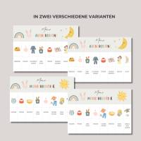 Morgen- Abendroutine für Kinder, Routineplan für Kleinkinder, Routine Set zum Ausdrucken, Tagesplaner, PDF-Download Bild 2