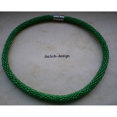 Häkelkette, gehäkelte Perlenkette * Lebenslustiger Laubfrosch