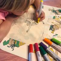 Ballerina Stickdatei – Ausmalmotiv für Kinder & kreative Regentage Bild 2