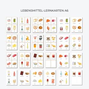 Lebensmittel Lernkarten für Kinder, Einkaufskarten im Montessori Stil, Lebensmittel Flash Cards zum Ausdrucken Bild 4