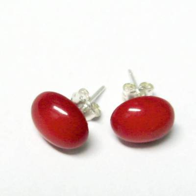 Handgefertigte Ohrstecker Koralle Silber 925 – Unikate als Geschenk