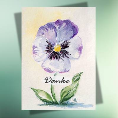 Ein herzliches „Danke“ mit einem Stiefmütterchen - Frühling & jederzeit