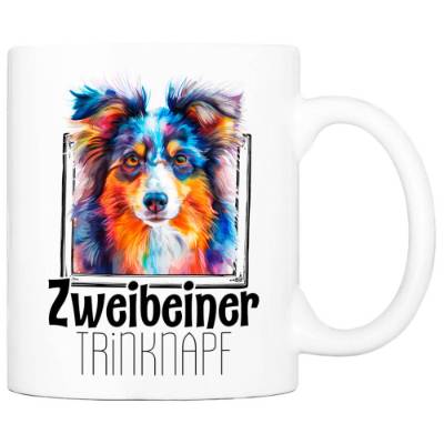 Hunde-Tasse ZWEIBEINER TRINKNAPF mit Sheltie┊tolle Geschenkidee für Hundebesitzer
