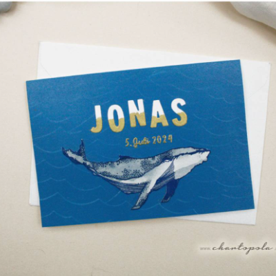 Handgemachte Babykarte