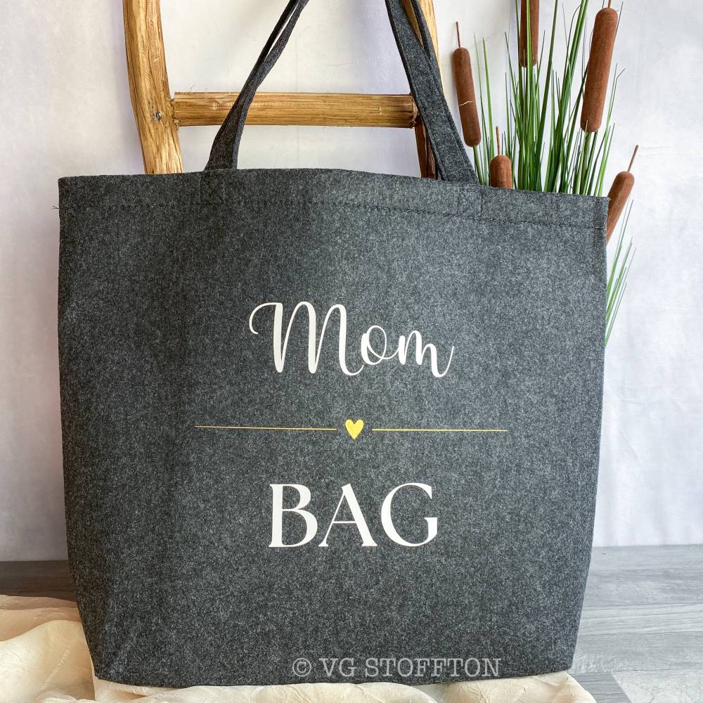 Filz Tasche Shopper Ostern Einkaufstasche mom bag Mama Muttertag