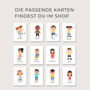 Gefühlsrad für Kinder, Montessori Gefühlsuhr, Gefühle lernen, Emotionsrad für Kinder, Emotionen verstehen, PDF Download Bild 5