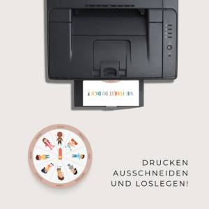 Gefühlsrad für Kinder, Montessori Gefühlsuhr, Gefühle lernen, Emotionsrad für Kinder, Emotionen verstehen, PDF Download Bild 6