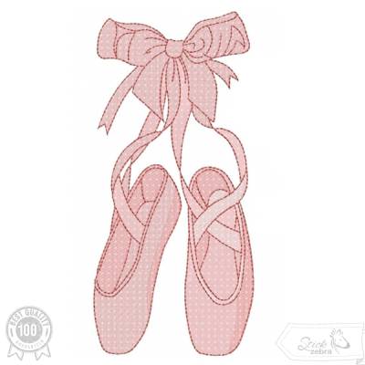 Ballettschuhe Stickdatei – Zartes Motiv für kleine Tänzerinnen & kreative Projekte