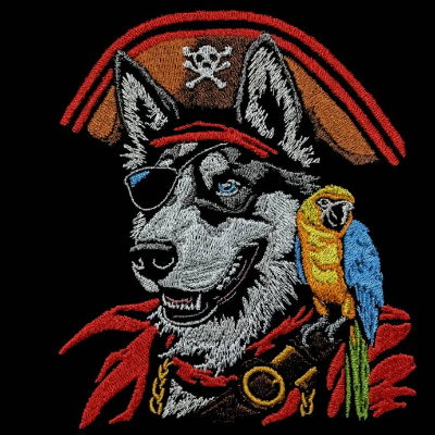 Husky Pirat Lichteffekt 20x26-30cm, 21*40cm EXP