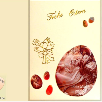 Osterkarte mit Encaustic-Malerei -2- als Download
