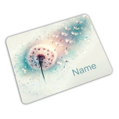 Vesperbrett mit Name / Pusteblume / personalisierbar / personalisiert / Frühstücksbrett / Brotzeit