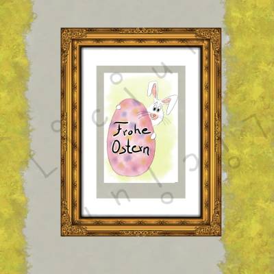 Karte mit Ostergrüßen- Download - png und pdf Datei