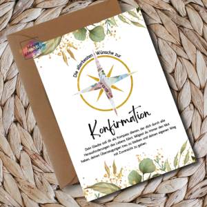 Geldgeschenk zur Konfirmation, PDF Download Vorlage zum Ausdrucken, DIY Last-Minute Geschenkidee, Geld kreativ verpacken Bild 2