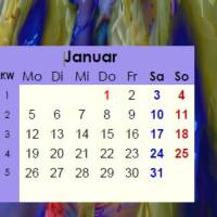 Ihr Jahreskalender 2026 auf einen Blick mit Blue Lights PDF – DIN A4 zum Ausdrucken Bild 2