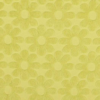 Frottee Stoff apfelgrün mit Blumen (1m/12-€)