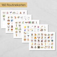 Baustelle Routine Set für Kinder mit 160 Routinekarten, Morgen- und Abendroutine Plan, Wochenplan, Belohnungsplan & mehr Bild 3