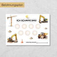Baustelle Routine Set für Kinder mit 160 Routinekarten, Morgen- und Abendroutine Plan, Wochenplan, Belohnungsplan & mehr Bild 8