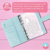 Haustier Challenge - Geld sparen - PDF A4 - Sparvorlage Katze - Set 150 300 750 - Umschlagmethode Bild 4