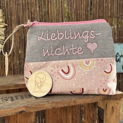 Lieblingsnichte Schminktasche/Kosmetiktasche/Geschenk/Schminktäschchen