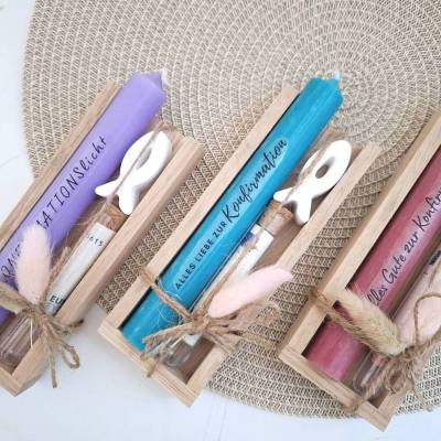 Konfirmation Geldgeschenk Konfirmationsgeschenk mit Fisch Reagenzglas Geschenkset für Jungen und Mädchen Konfirmationske