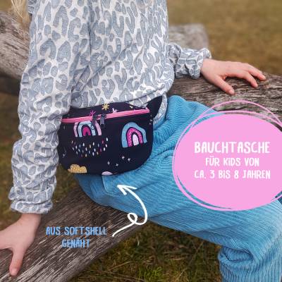 Süße Kinder-Bauchtasche mit bunten Regenbogen