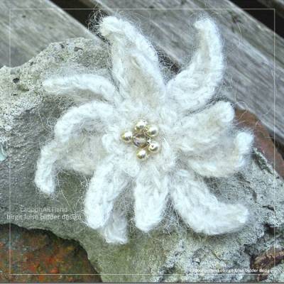 Häkelanleitung – Edelweiss – GRATIS – FREEBIE – Applikation, Brosche - PDF