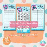 neue Waschmaschine Challenge und Tracker - Geld sparen - PDF A4 - Umschlagmethode Bild 2