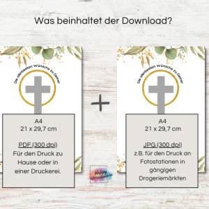 Geldgeschenk zur Konfirmation, Last-Minute Idee Geld kreativ verschenken, A4 Digitaler PDF Download zum Ausdrucken Bild 7