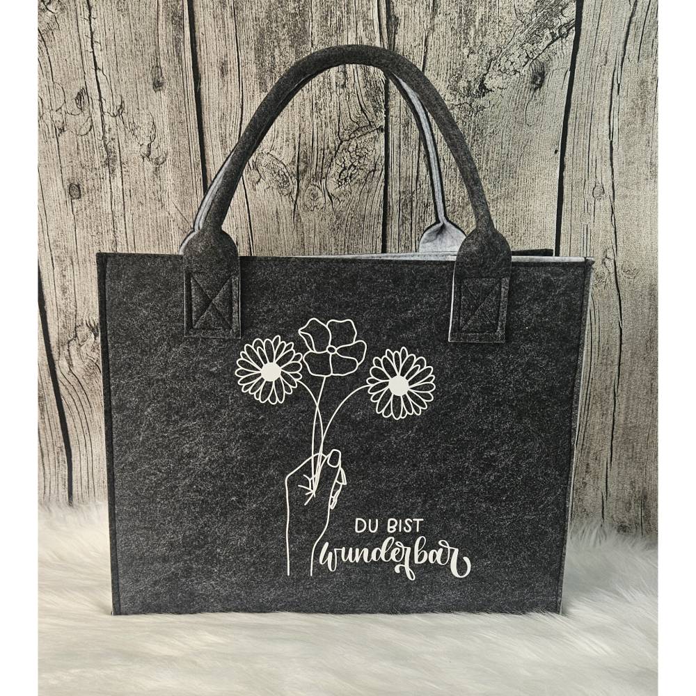 Filztaschen Geschenk bunt robuste Filztasche mit Motiv