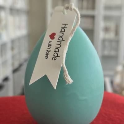 Osterkerze - Osterei - Minzgrün -