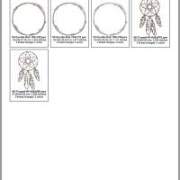 Stickdateien Set Traumfänger 02 – 6 Motive, 21 Dateien ab 10x10 cm mit Doodle-Rahmen Bild 4