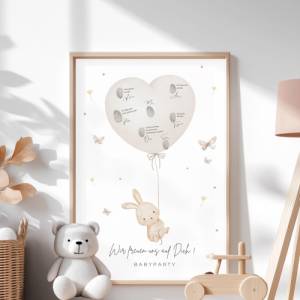 Babyparty Spiele Bundle, Ausfüllkarten, Ratespiel und Gästebuchposter zum Ausdrucken als digitaler Download Bild 4