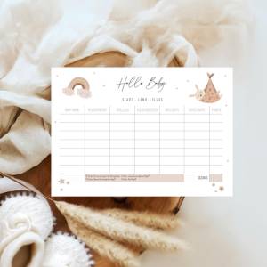 Babyparty Spiele Bundle, Ausfüllkarten, Ratespiel und Gästebuchposter zum Ausdrucken als digitaler Download Bild 5