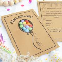 Einladung Kindergeburtstag, Schokolinsen Einladung druckbar Geburtstag Kinder digitale Geburtstagseinladung, pdf Druckvo Bild 2