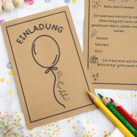 Einladung Kindergeburtstag, Schokolinsen Einladung druckbar Geburtstag Kinder digitale Geburtstagseinladung, pdf Druckvo Bild 3