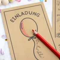 Einladung Kindergeburtstag, Schokolinsen Einladung druckbar Geburtstag Kinder digitale Geburtstagseinladung, pdf Druckvo Bild 4