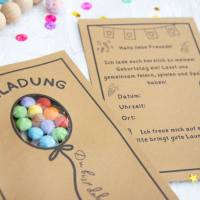 Einladung Kindergeburtstag, Schokolinsen Einladung druckbar Geburtstag Kinder digitale Geburtstagseinladung, pdf Druckvo Bild 5