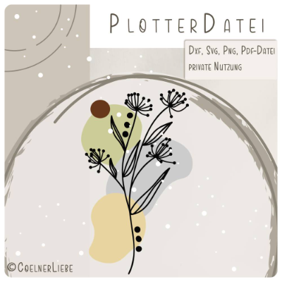 Plotterdatei Boho Blume 3 – Natürliche Eleganz im minimalistischen Boho-Look