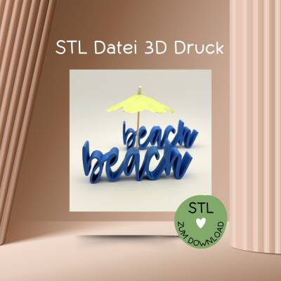 Digitale Datei, STL, 3D-Druckdatei, Schriftzug  