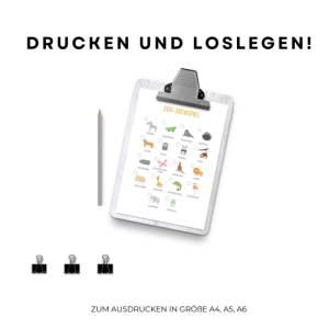 Schnitzeljagd für Unterwegs, Zoo-Suchspiel zum Ausdrucken, Spielidee für Kindergeburtstage Bild 6