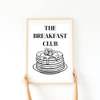 The Breakfast Club Poster - Wall Art Küche Esszimmer Wandkunst - Digital Poster Druck Download Bild 1