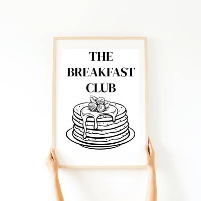 The Breakfast Club Poster - Wall Art Küche Esszimmer Wandkunst - Digital Poster Druck Download