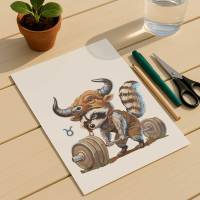 Clipart, Sternzeichen Stier, sofortiger Download Bild 1