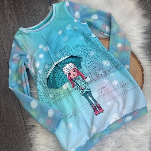 Longhoodie Gr. 122 Sweatshirt Mädchen Hoodie