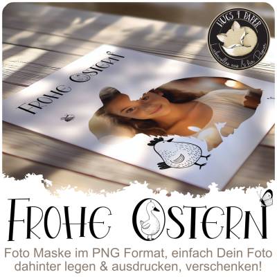 FREEBIE | Oster Hasen Foto Maske als Ostergeschenk | A4 Größe PNG