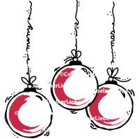 Plotterdatei Merry X-Mas – Weihnachtskugeln mit amerikanischem Flair im Handlettering-Stil Bild 2