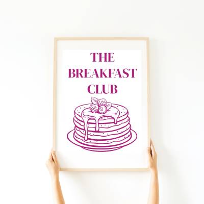 The Breakfast Club Poster - Wall Art Küche Esszimmer Wandkunst - Digital Poster Druck Download