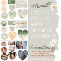 DIY Geschenk personalisierbare Druckvorlagen Gänseblümchen| Gutscheine | Muttertag | Danke Karten Bild 3