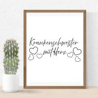 Krankenschwester mit Herz PNG SVG Datei - Download Plotterdatei - svg png Datei - Geschenkidee Gift idea - Pflege liebe Bild 4