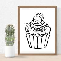 Cupcake Bundle PNG SVG Datei - Download Datei Plotterdatei - svg png Datei - Geschenkidee - Kuchen Backen Bake Liebe Bild 4